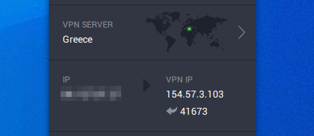 A preview of how Private Internet Access is connected to VPN server with port forwarding
