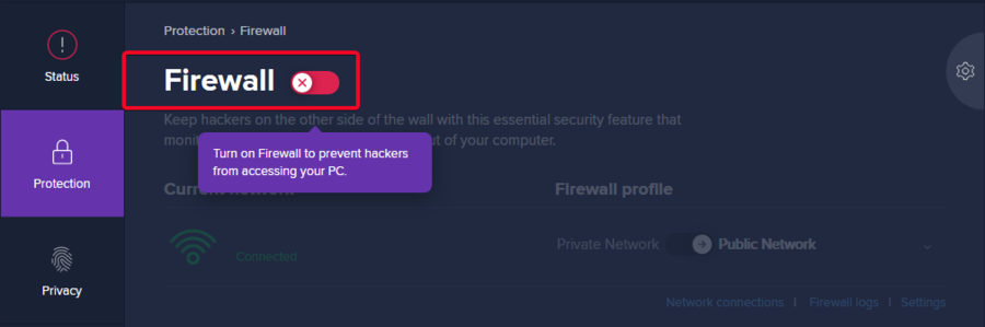 Avast antivirus disable firewall