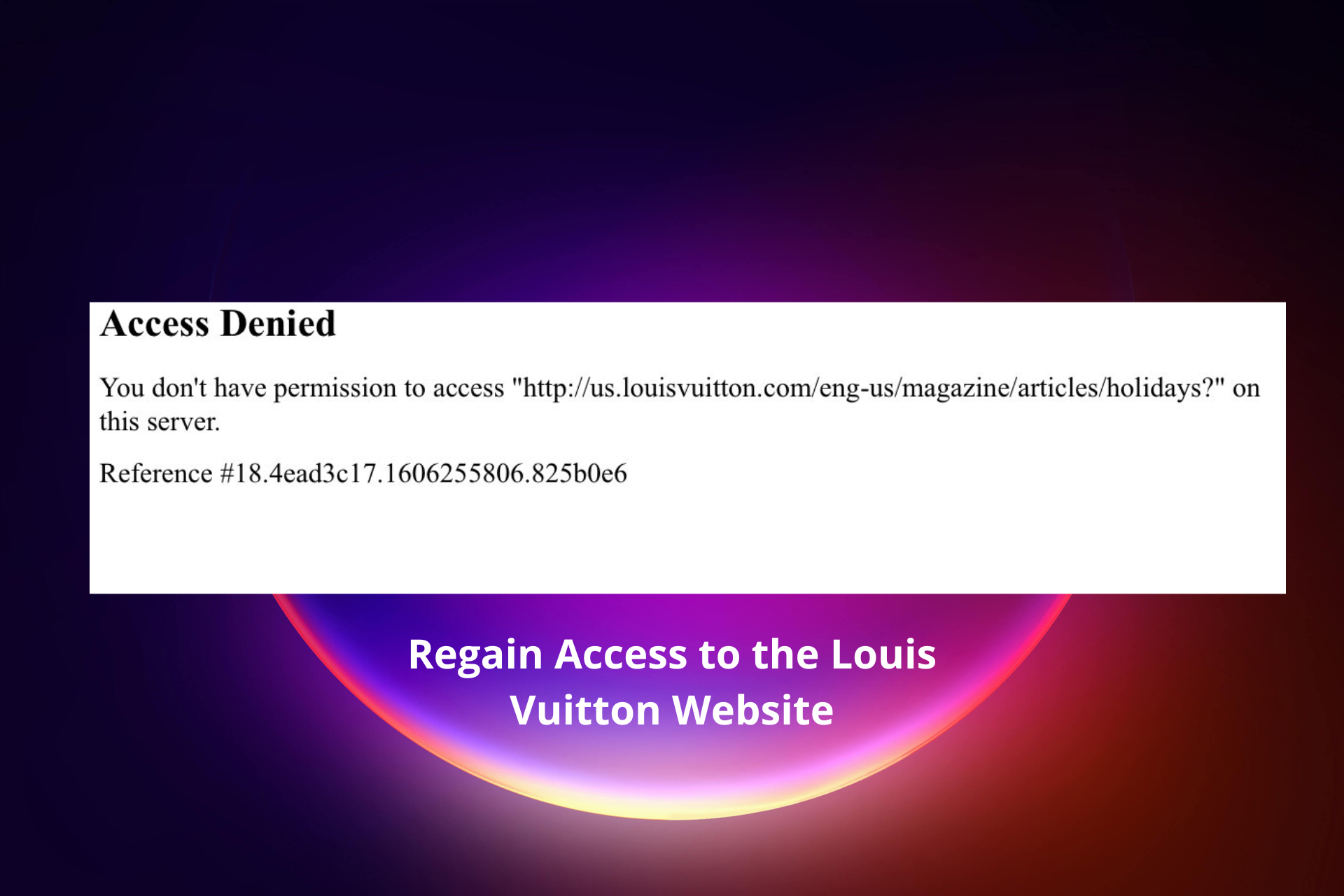 louis vuitton website down