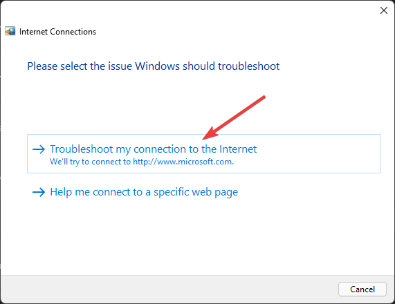troubleshoot my internet connection