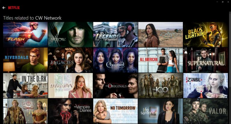 cw shows on netflix