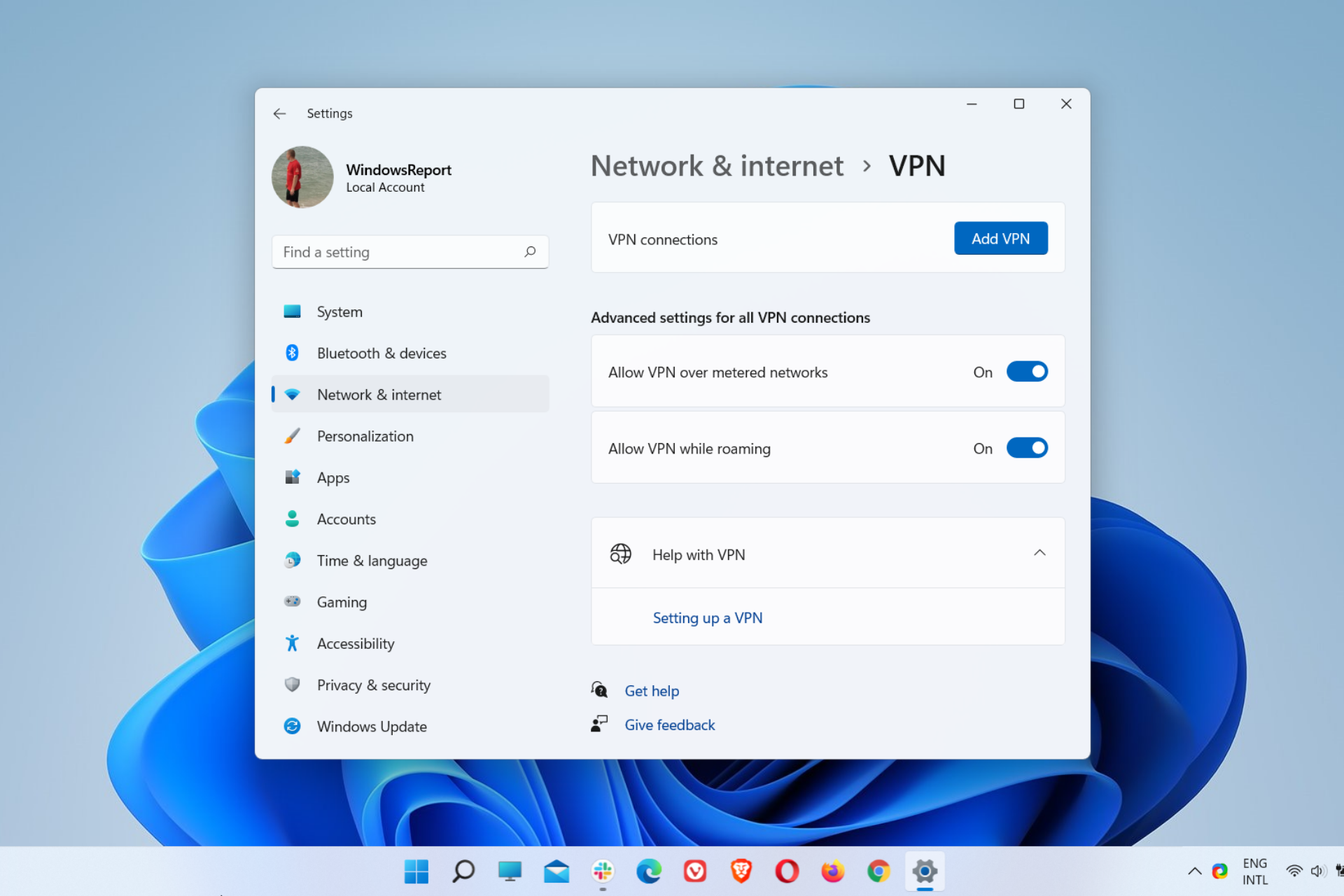 Windows 11 VPN Server Wbudowany VPN