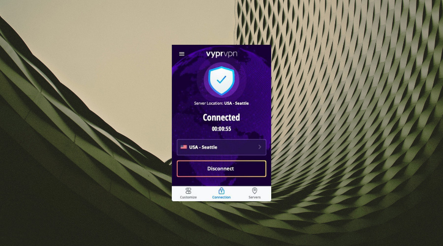 vyprvpn user interfae