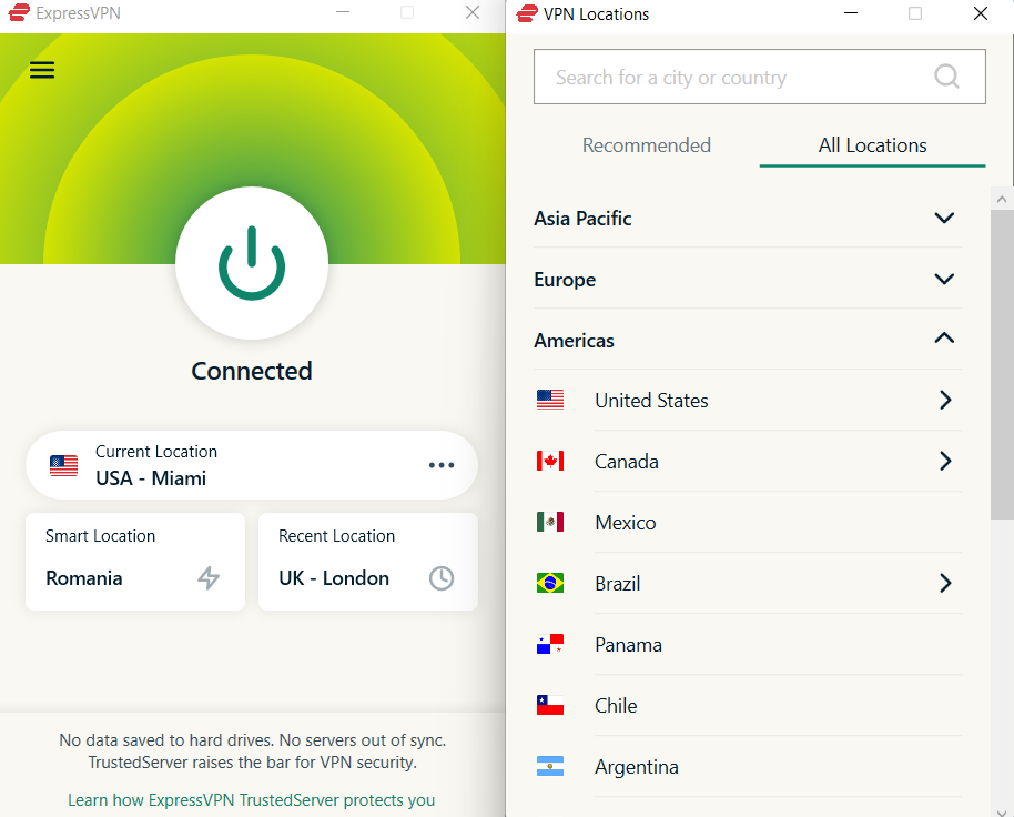 expressvpn connection