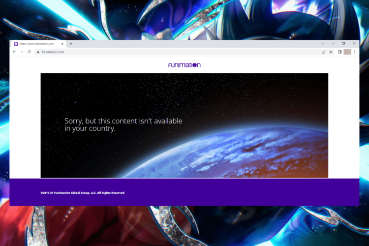 Fix Funimation is not available in your country