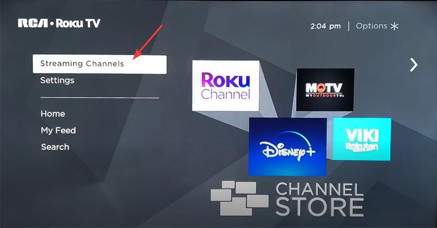 select streaming channels roku
