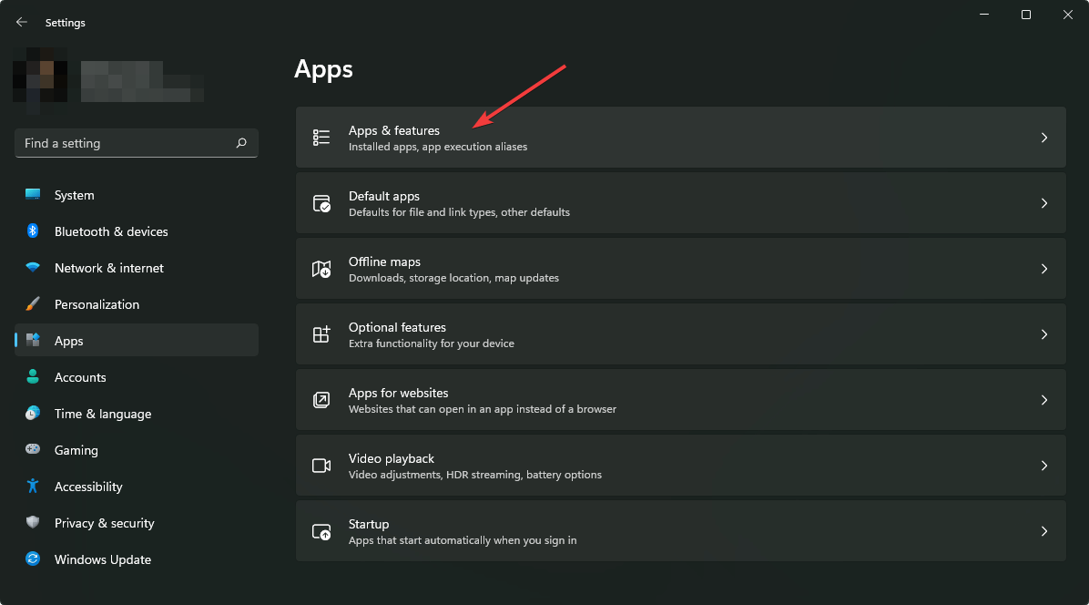 going apps features windows 11 settings