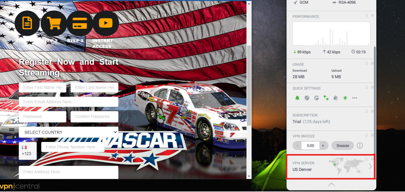 nascar race not available in europe VPN Server Page to Watch Nascar Race
