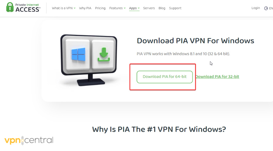 download PIA for windows
