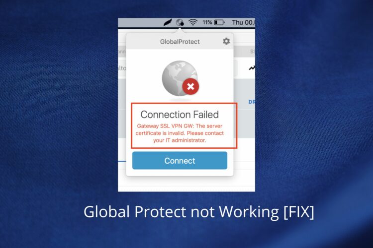 GlobalProtect vpn not working