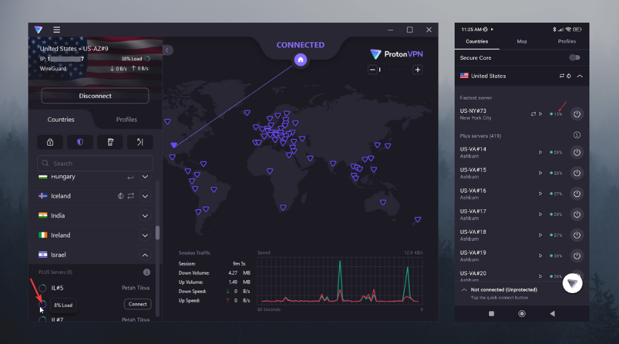 Serveur de commutateur ProtonVPN