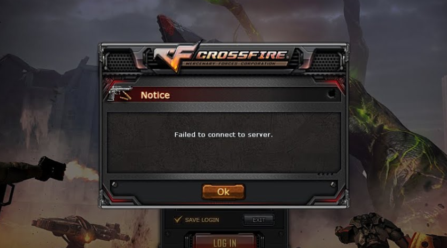 Server connection failed