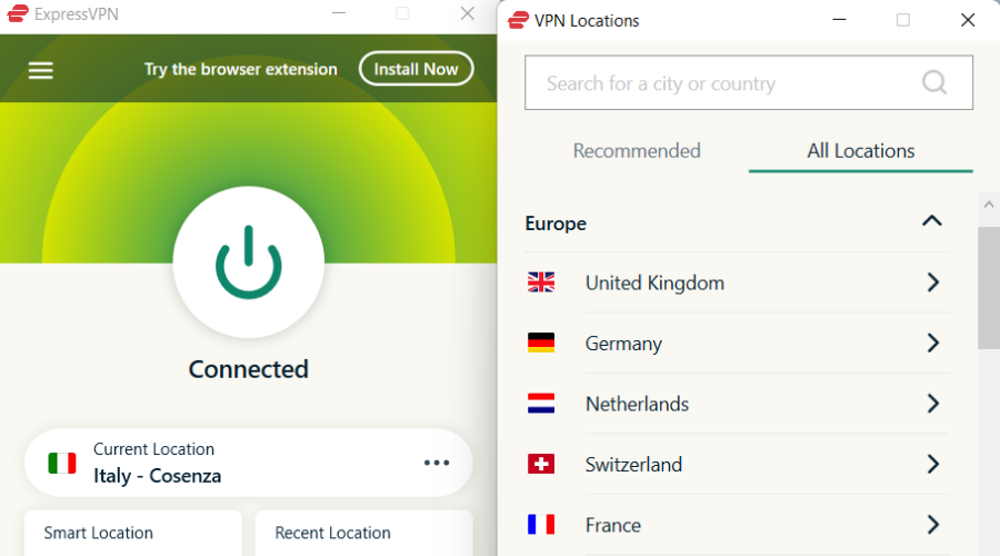 ExpressVPN Italy Cosenza