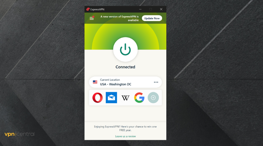 expressvpn user interface