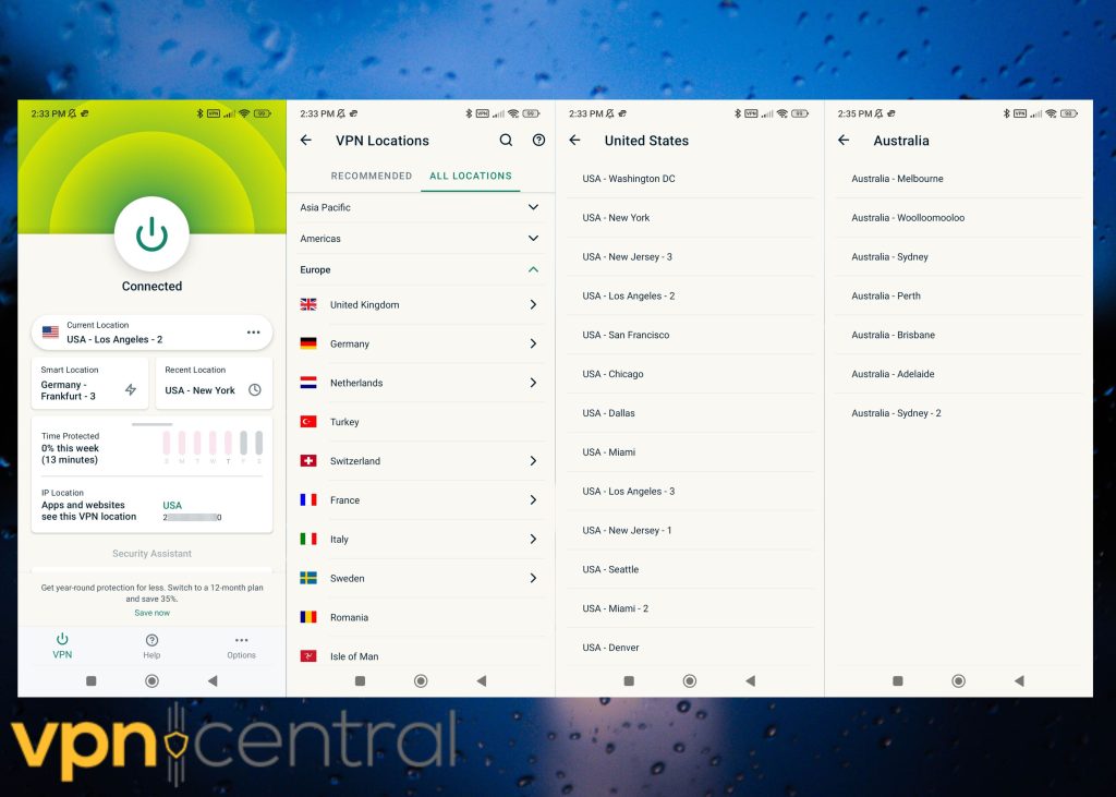 expressvpn locations and cities