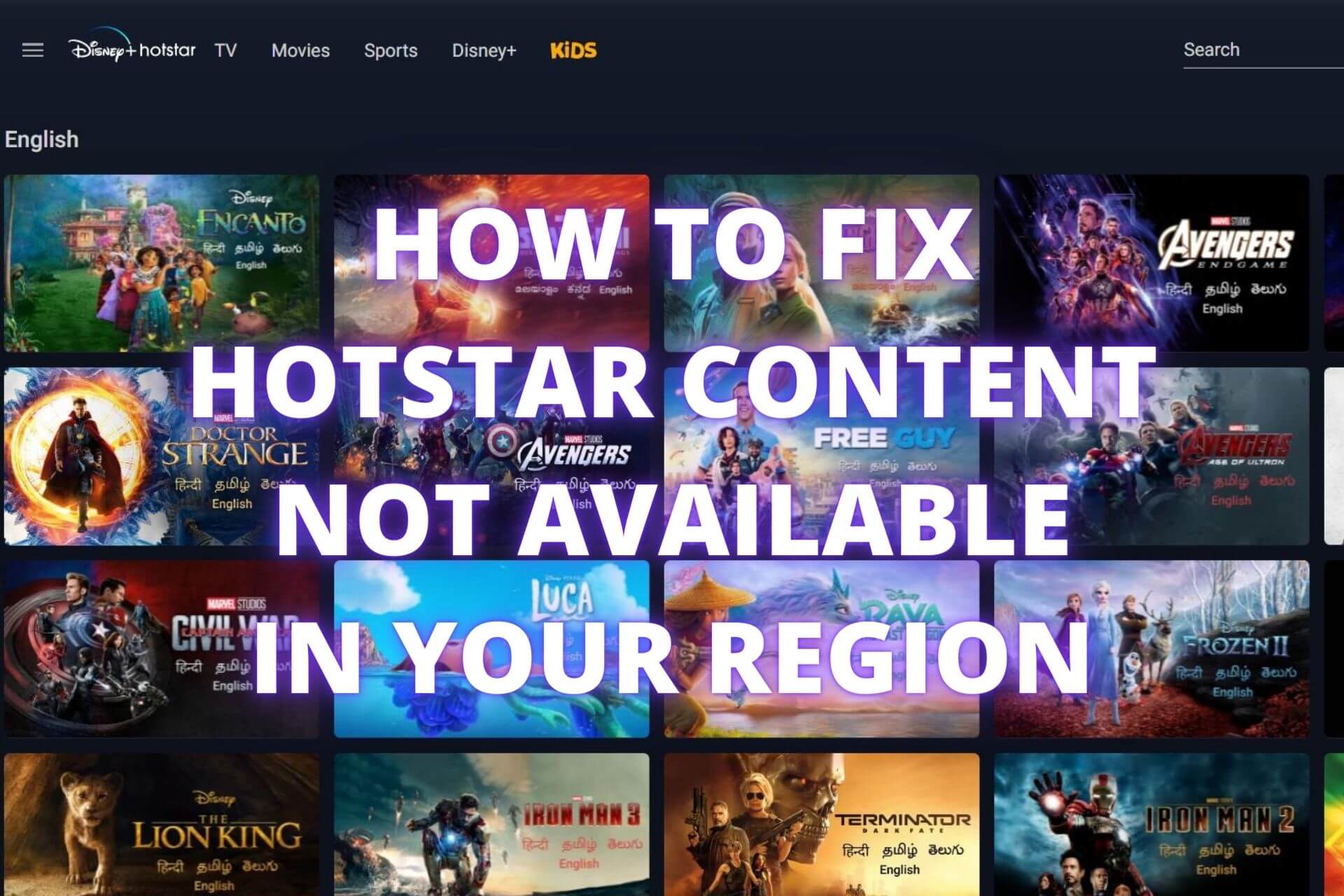 hotstar content not available in your region