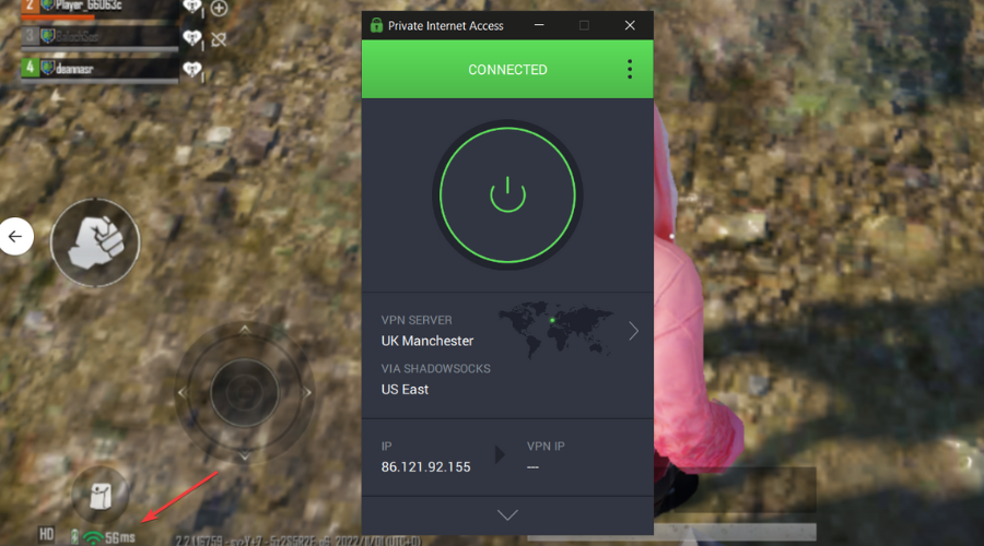 Low ping VPN for PUBG
