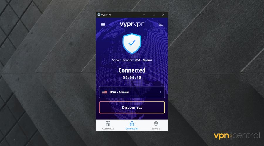 vyprvpn user interface