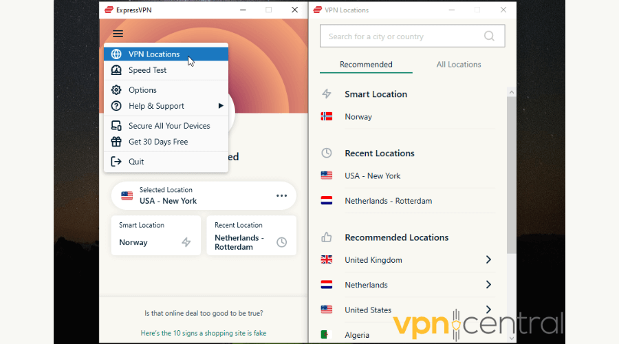 ExpressVPN server locations