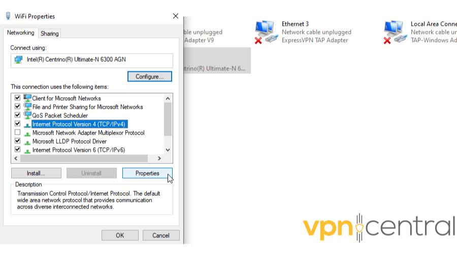 Internet Protocol Version 4 (TCIP/IPv4) Properties