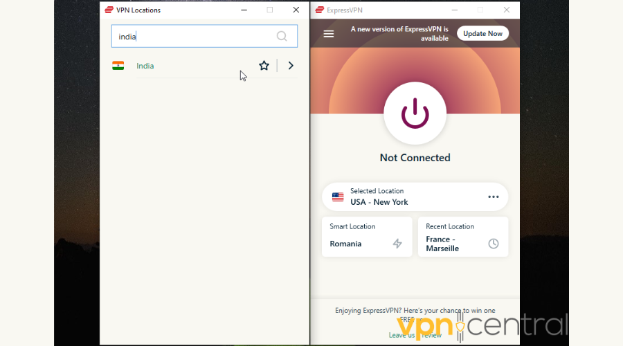 ExpressVPN not connected