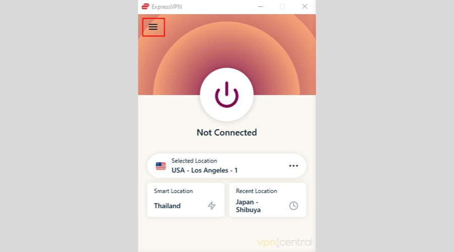 ExpressVPN not connected