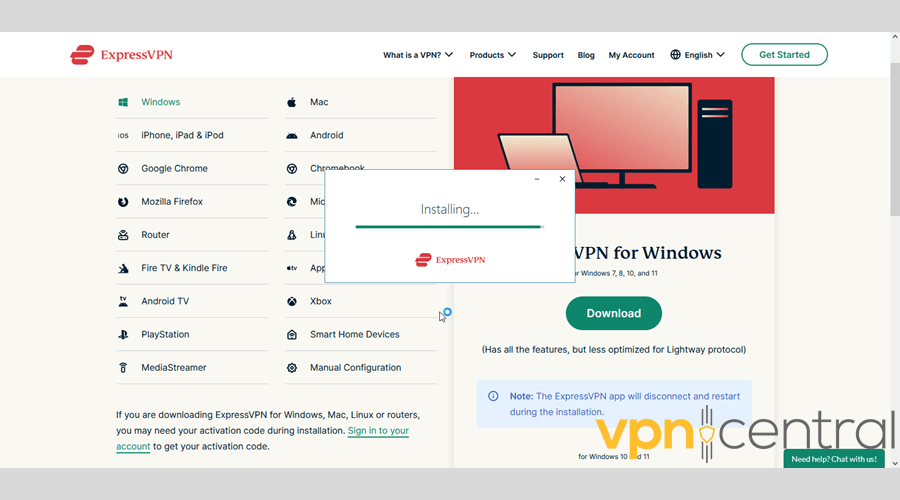 Installing ExpressVPN