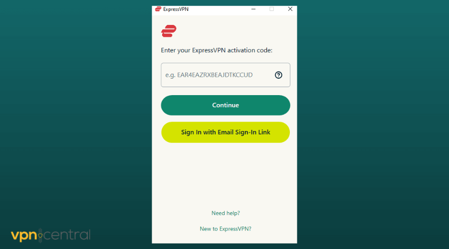 expressvpn login page