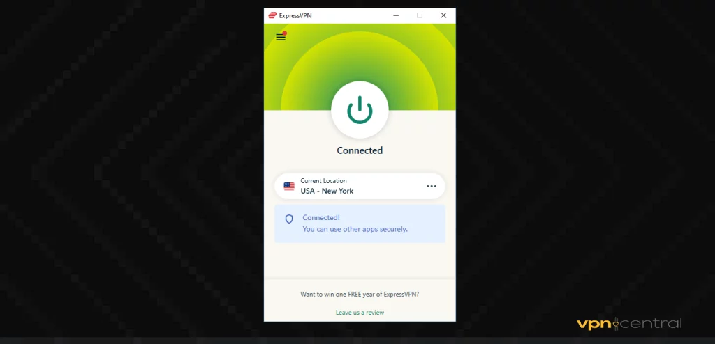 expressvpn connected