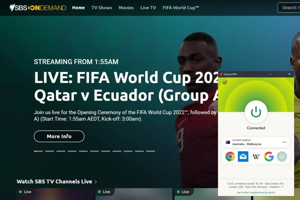 world cup 2022 on sbs unblocked with expressvpn