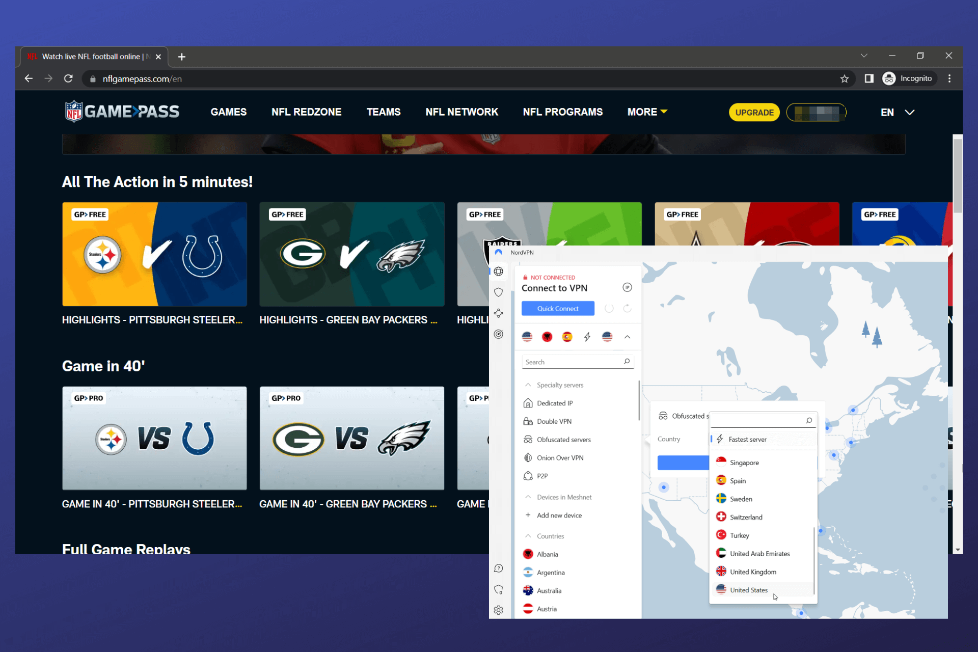 Best VPN to Watch NFL with Game Pass in 2023