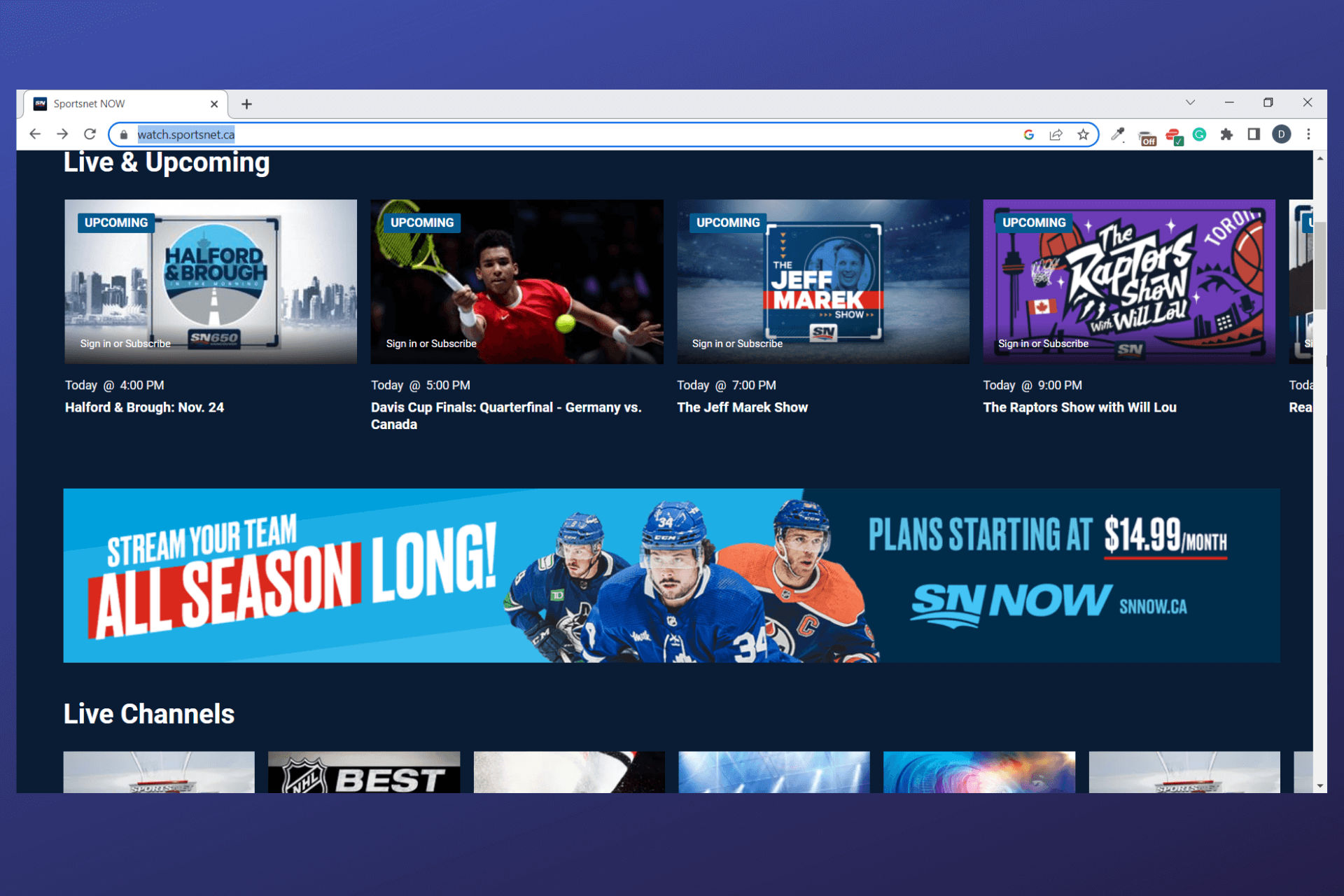 how to watch sportsnet now in usa