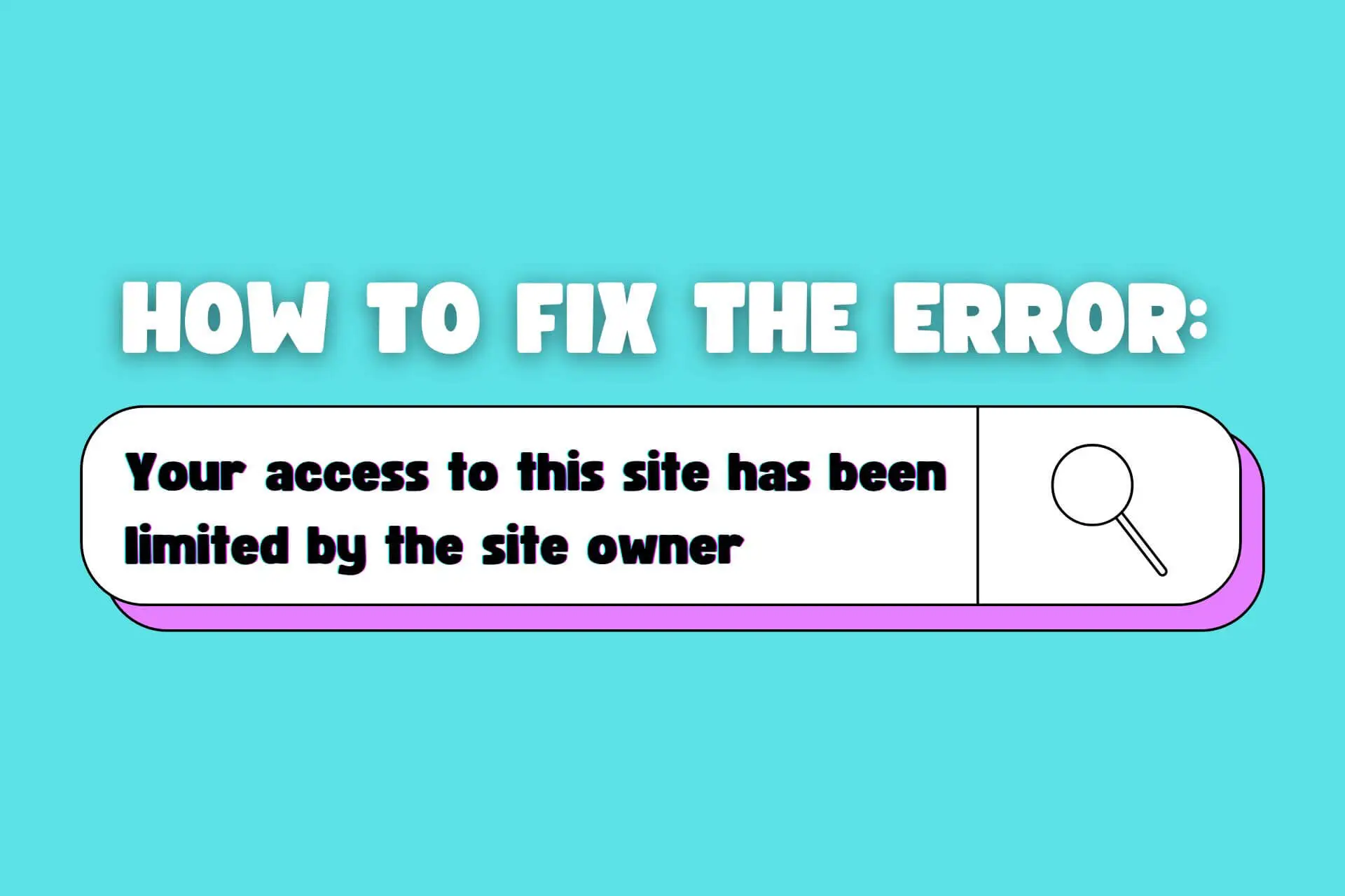 your access to this site has been limited by the site owner