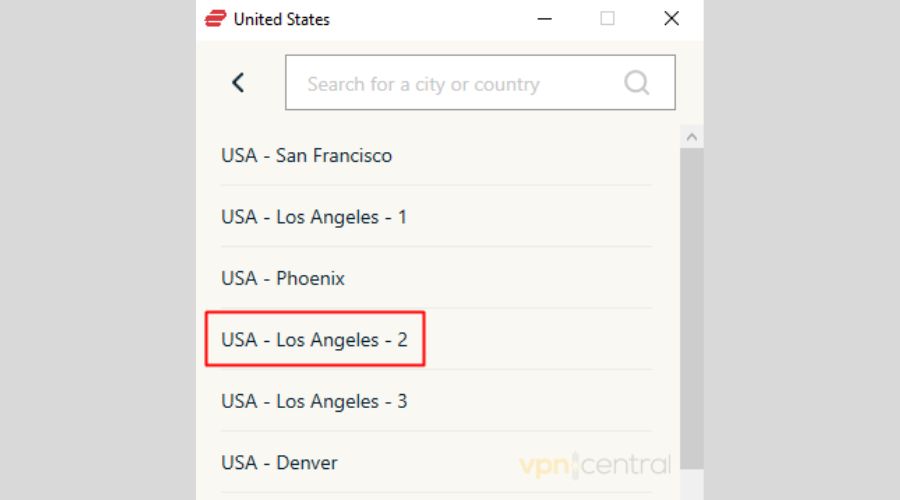 ExpressVPN servers in the USA