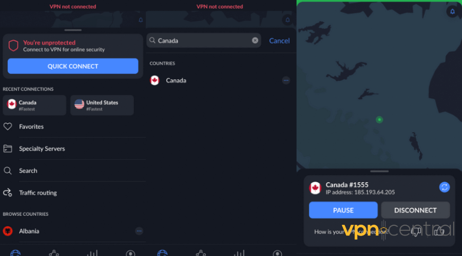 connect to nordvpn to access snapchat