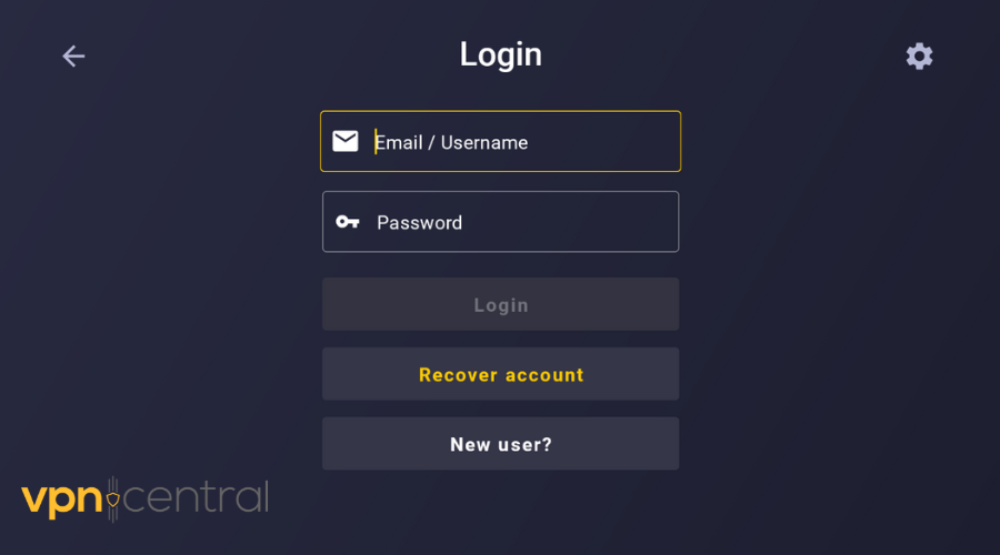 cyberghost login on android tv