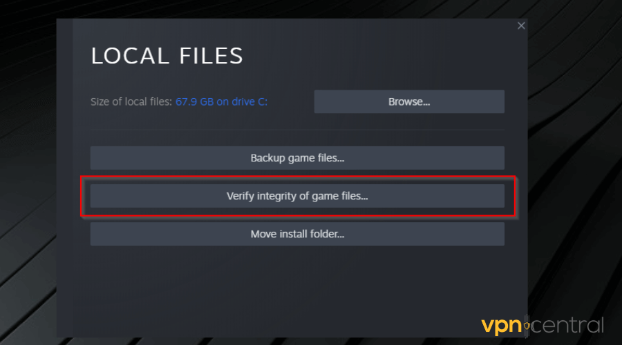 steam verify integrity of files