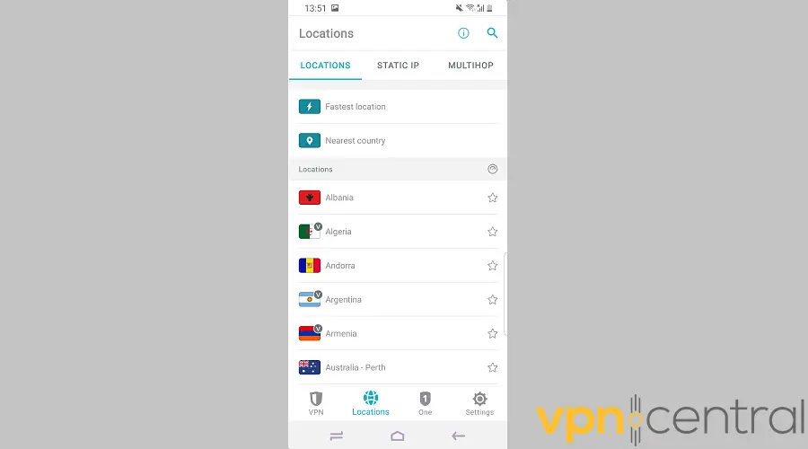 Surfshark list of VPN server locations