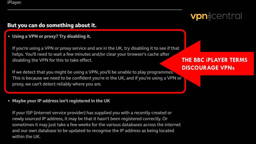 BBC iPlayer discourages use of VPNs