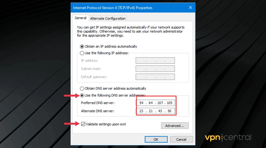 ipv6 dns address