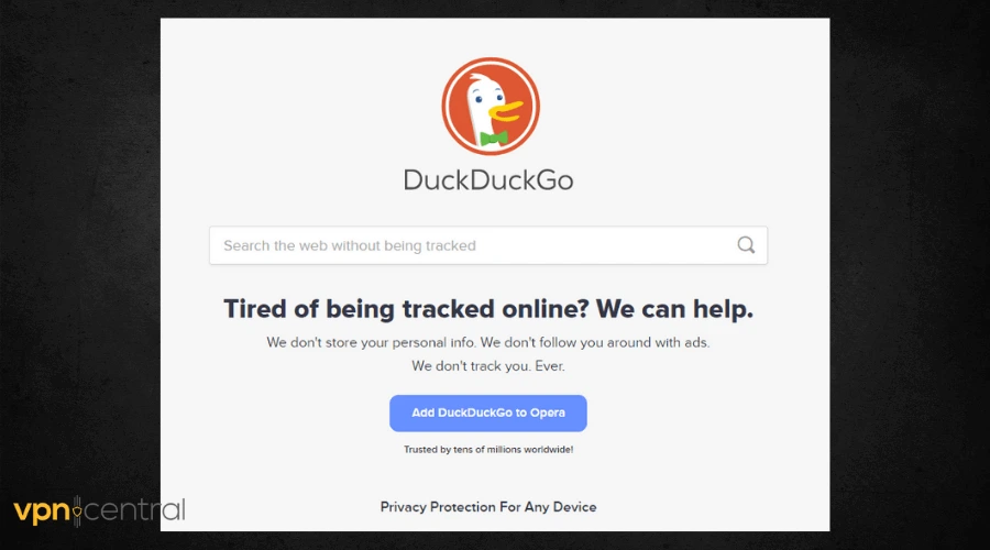 duckduck go interface