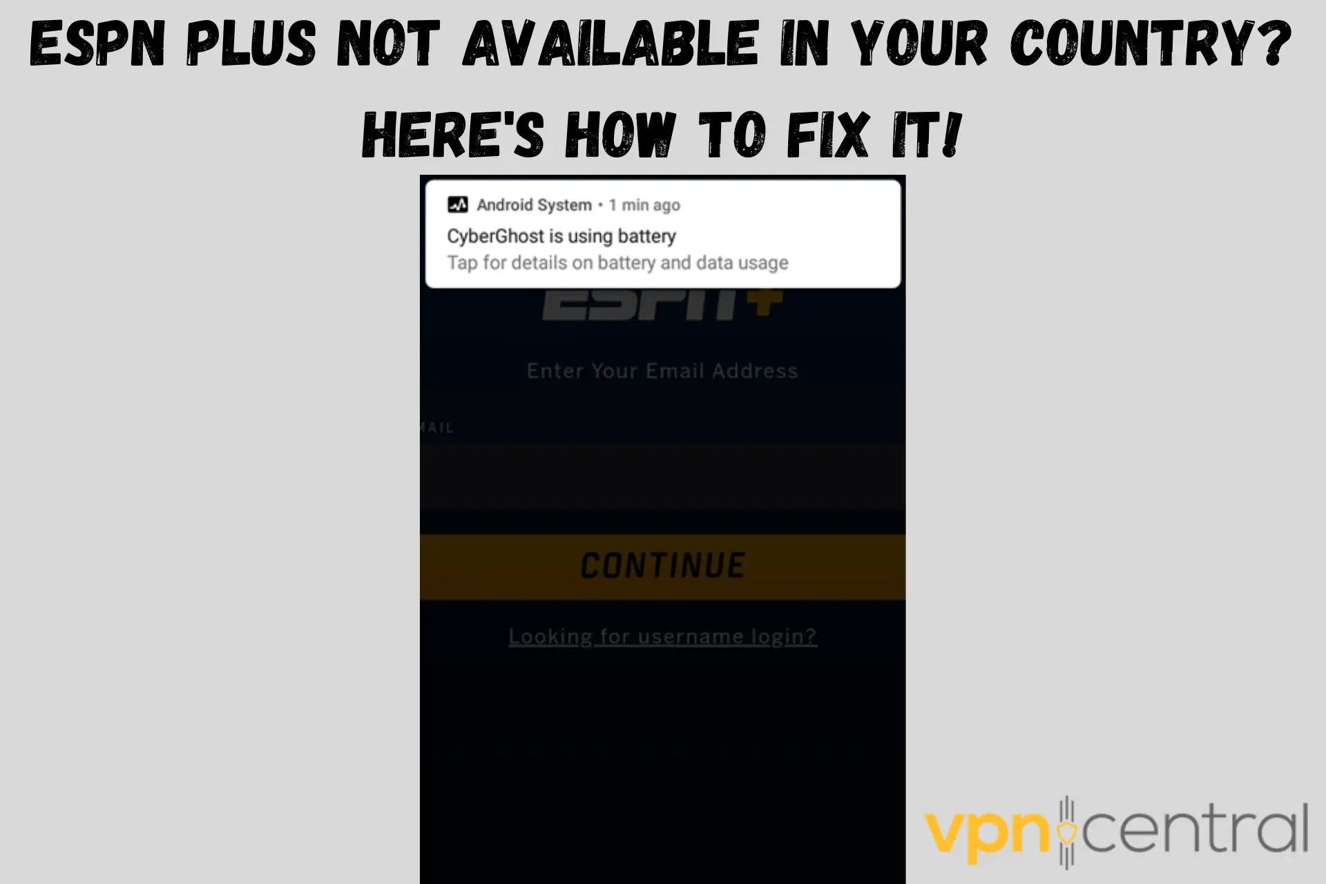 ESPN Plus not available in your country