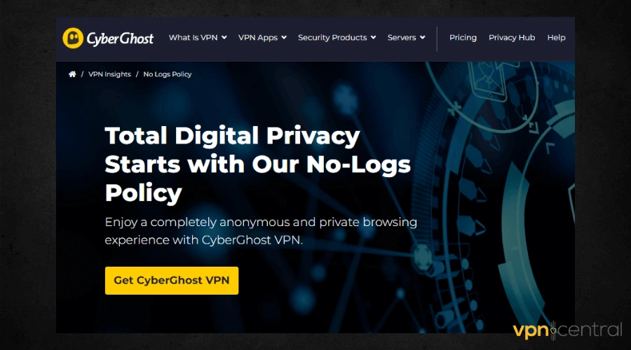 cyberghost privacy policy