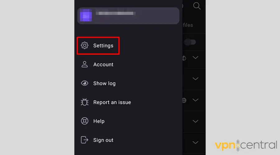 Proton VPN settings