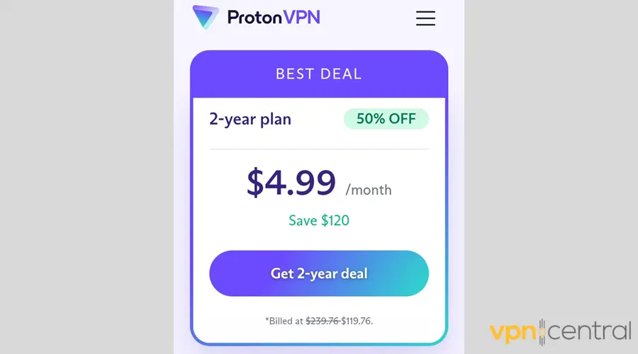 Best Deal on Proton VPN subscription