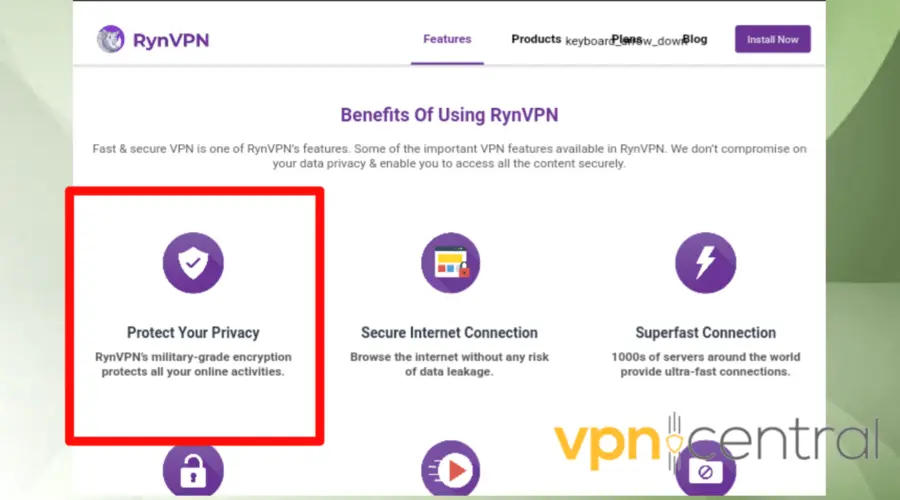 ryn vpn encryption