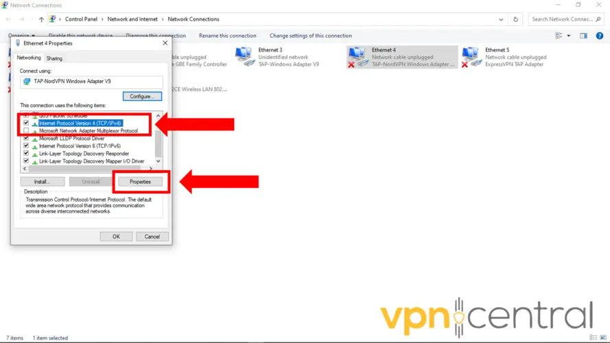 ipv4 settings