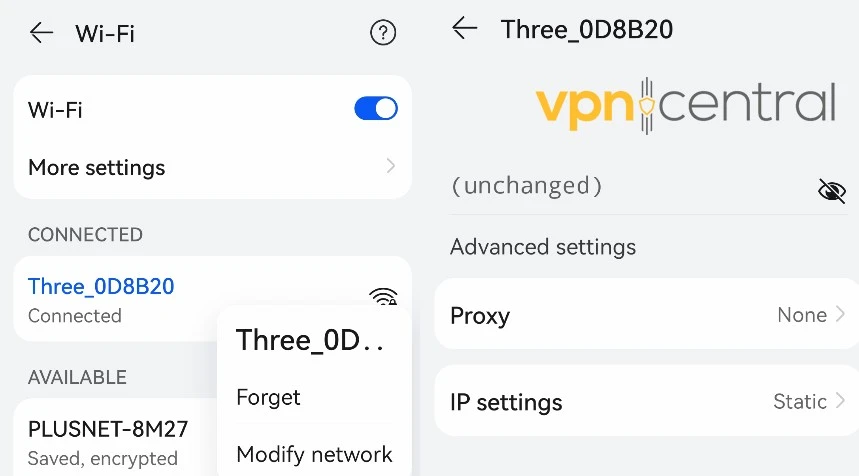 android wifi advanced settings