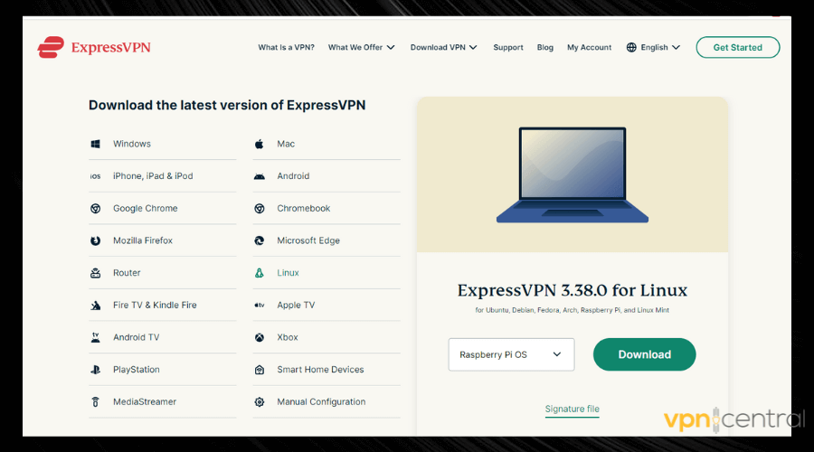 expressvpn download page for raspberry pi devices