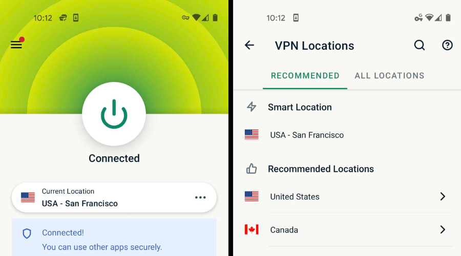 expressvpn recommended server